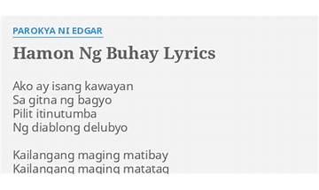 Hamon Ng Buhay tl Lyrics [Parokya Ni Edgar]